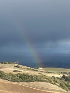 Rainbow from Daou Over Hillside