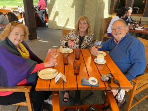 Todd, Sue, and I dining at The Grill