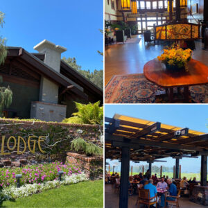 The Lodge Building at Torrey Pines and The Grill Outside Seating