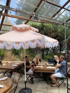 Habana Restaurant with its Fringed Pink Umbrellas