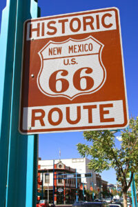 Red Route 66 Historic Sign. Photo by Jeff Greenberg