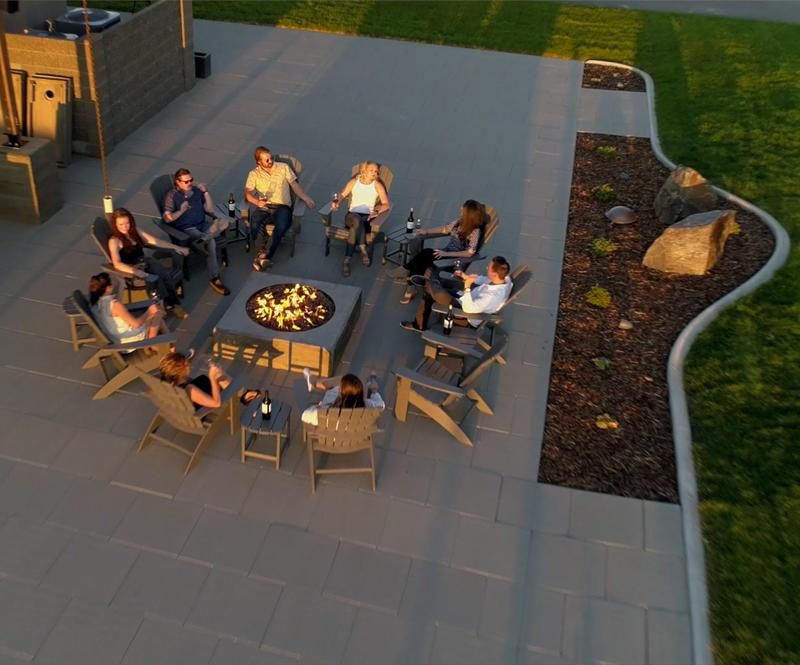 Caprio Cellars Firepit at Dusk