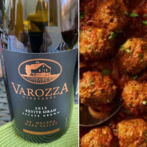 2015 Varozza Vineyards Petite Sirah Paired with Moroccan Meatballs