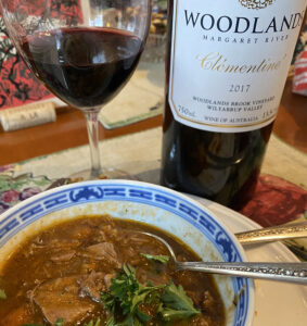 2017 Woodlands Clementine Shiraz with Lamb Stew