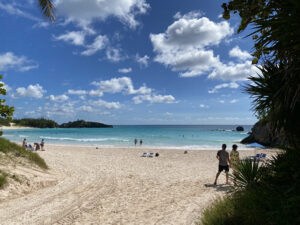 Horseshoe Bay Beach with its pink sand