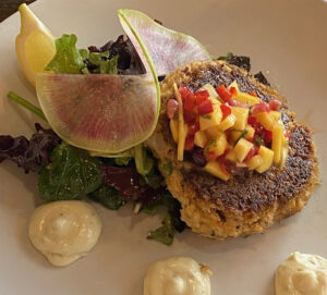 Crab Cake With Mango Pomegranate Salsa