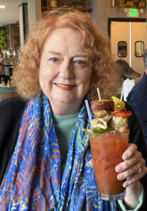 Fellow Writer, Sue, with a Bloody Mary