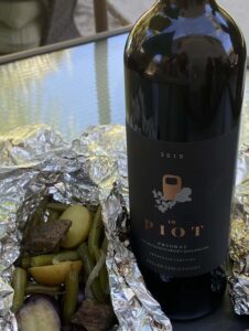2015 Lo Piot Priorat paired with Steak and Potatoes in Grilled Foil Packet