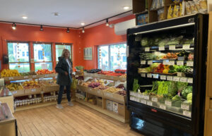 The Rosemont Market with its small grocery feel displaying fruits and vegetables