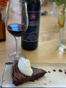 Eagle Harbor Merlot with Flourless Chocolate Cake