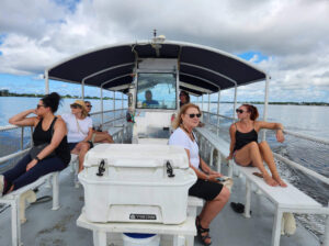 Media group enjoying the dolphin tour on Lemon Bay Dolphin Tours