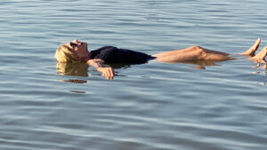 Floating on the Dead Sea