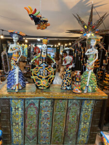 Carillo Pottery Shop with Day of the Dead Pottery