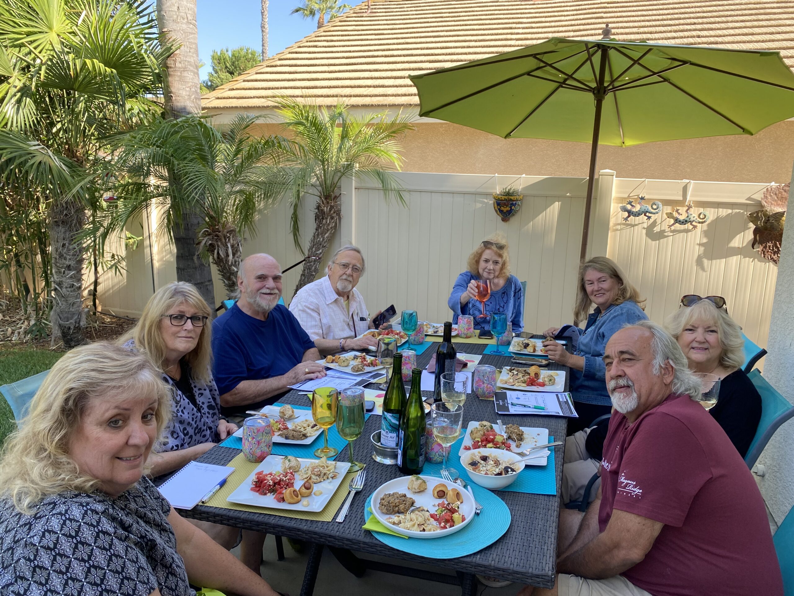 The Wine Review Council in my backyard with wine and food pairings