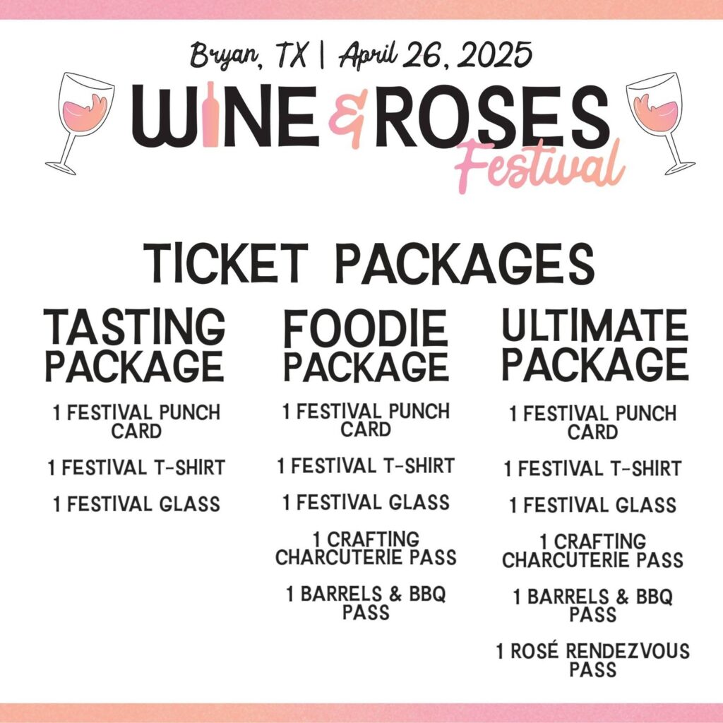 Wine & Roses Festival Brochure with Ticket Packages